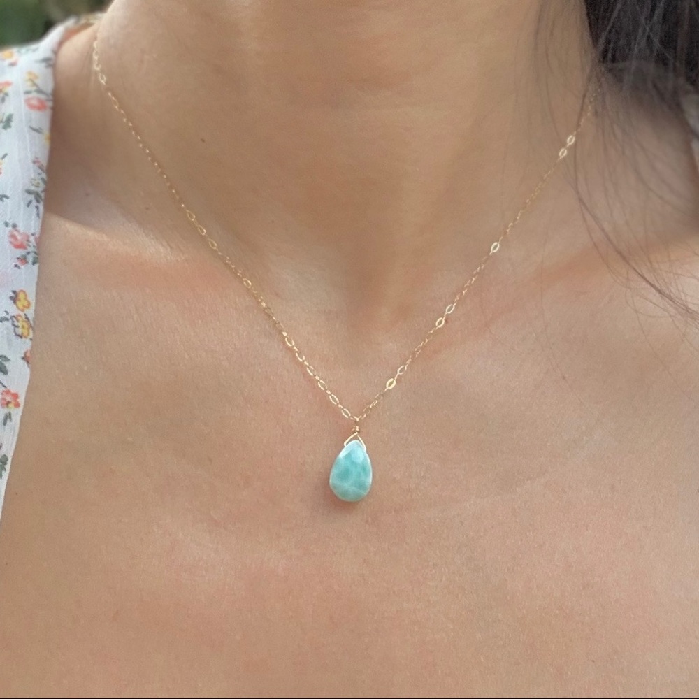 Larimar Necklace Dominican Republic